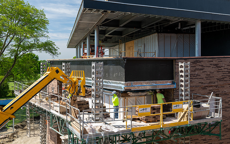 Learning Commons Exterior with Brick